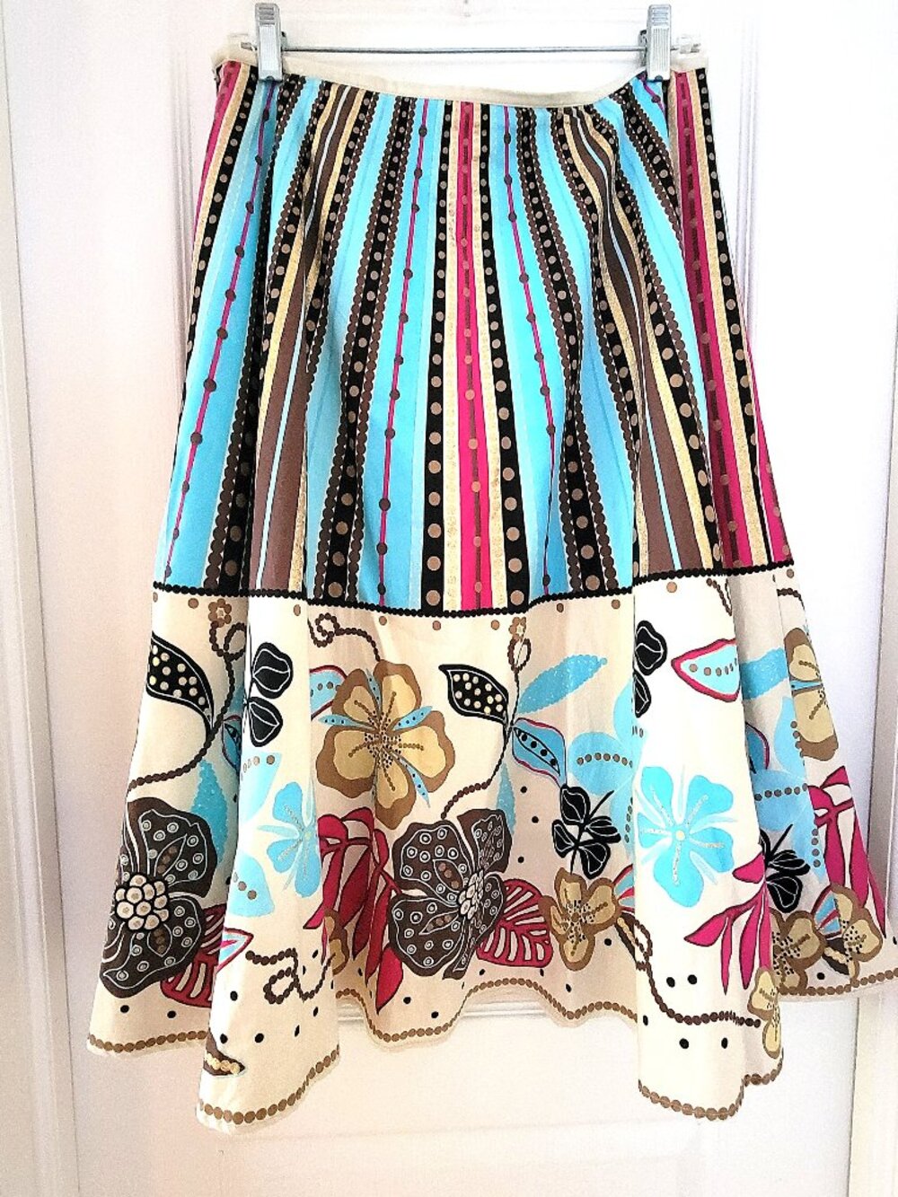 COLORFUL PRINT COTTON SKIRT